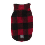 FuzzYard chaqueta de leñador para perros modelo The Lumberjack roja y blanca 1
